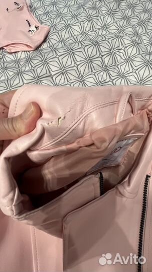 Куртка из экокожи для девочки, 134-140