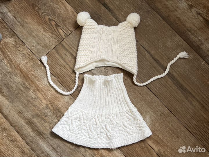 Комплект шапка, шарф манишка