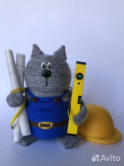 Кот строитель/сувенир/подарок