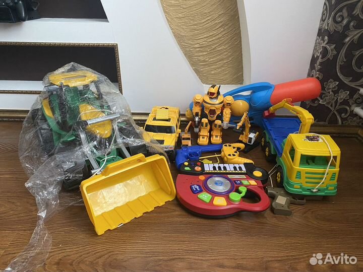 Экскаватор+машинка робот