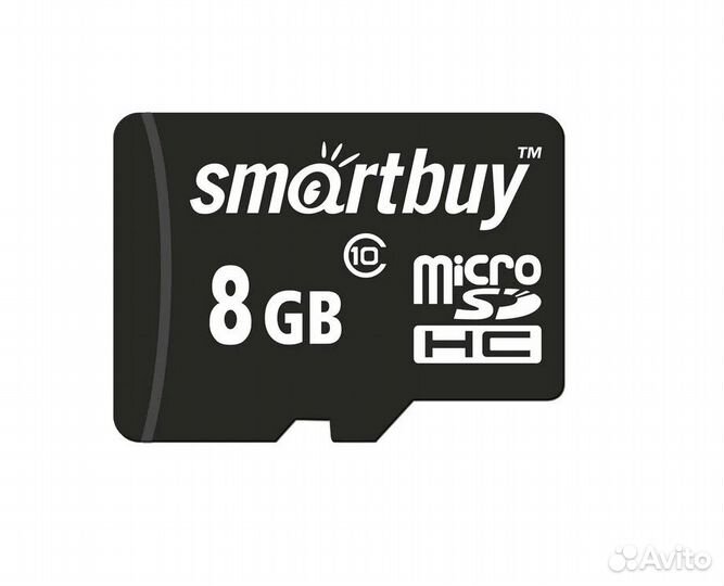 Карта памяти Micro-SD Smartbuy 8Gb class 10 (+SD а