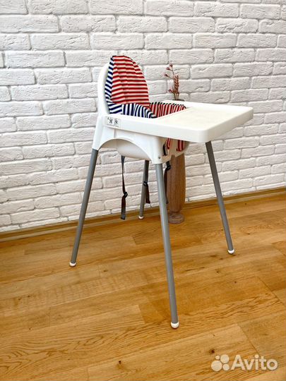 Детский стул белый для кормления IKEA