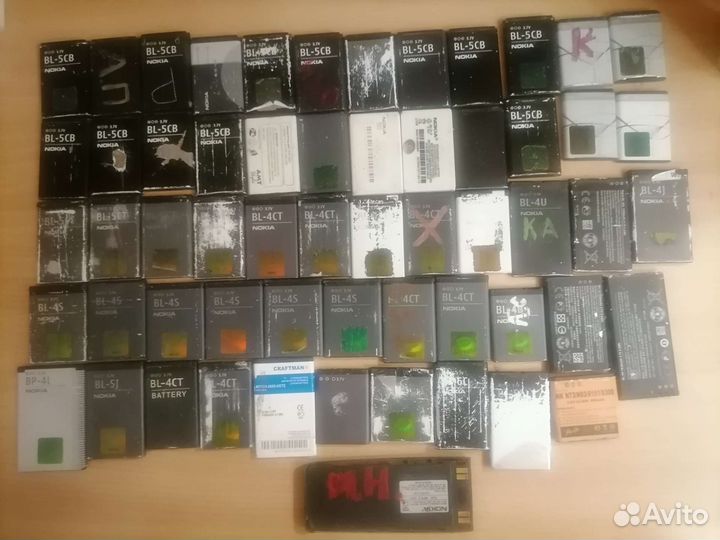 Батарейки от телефонов более 500шт