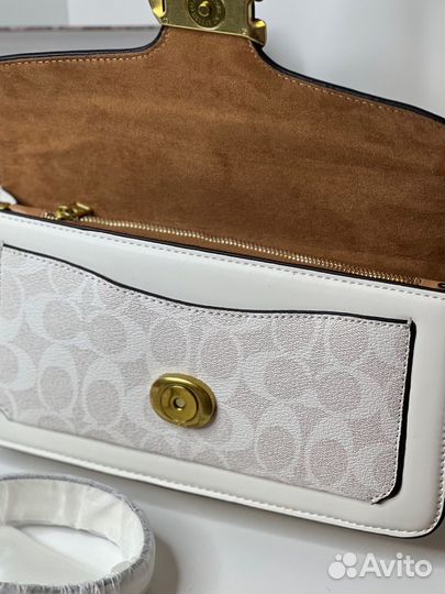 Сумка coach tabby 26 white/белая нова