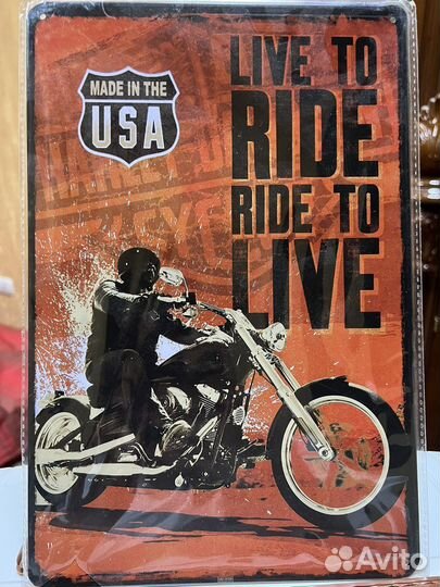 Декоративная табличка Байкер