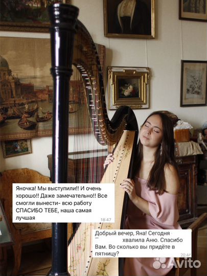 Уроки игры на арфе, репетитор по арфе