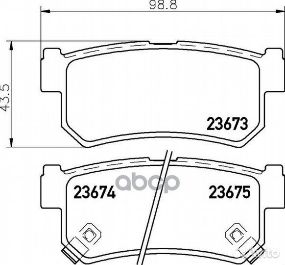 Колодки тормозные дисковые зад NP6103 nissh