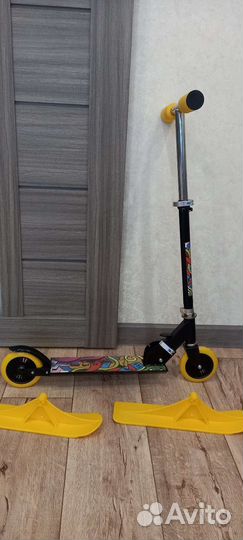 Самокат снегокат 2 в 1