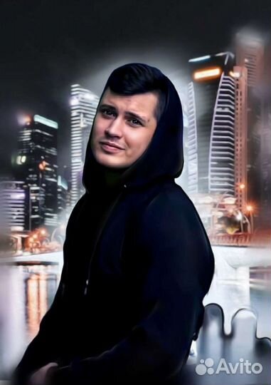 Портрет по фото на холсте