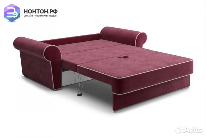 Диван еврокнижка Прованс бордовый