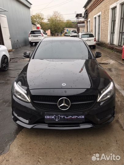 Сплиттер переднего бампера Mercedes W205. Некрашен