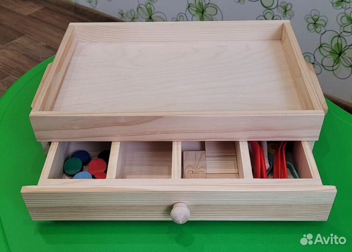 Логопед Поднос выдвижным ящиком