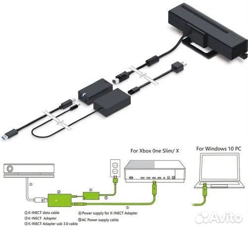 Kinect 2.0 адаптер для Xbox one S / X и PC windows