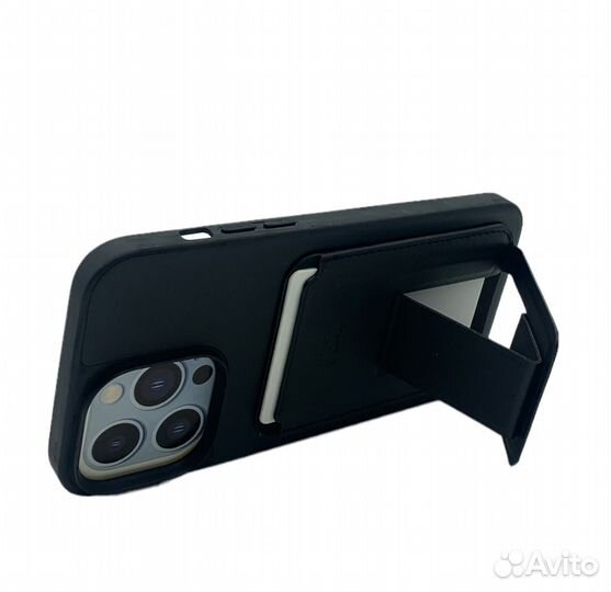 Чехол для iPhone 14 PRO MAX pocket cace+подст чёр