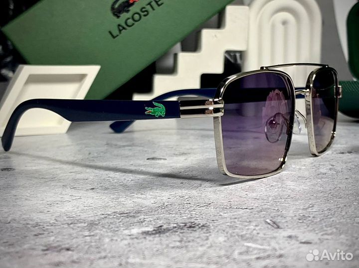 Очки Lacoste серебристые+комплект