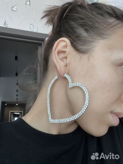 Серьги сердце