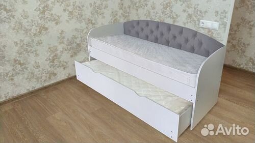 Кровать доп место велюр лдсп детская
