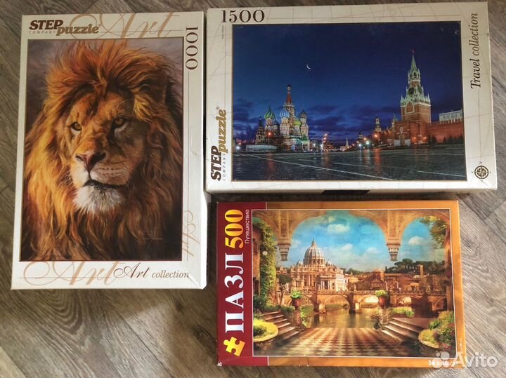 Продам пазлы 500, 1000, 1500 деталей