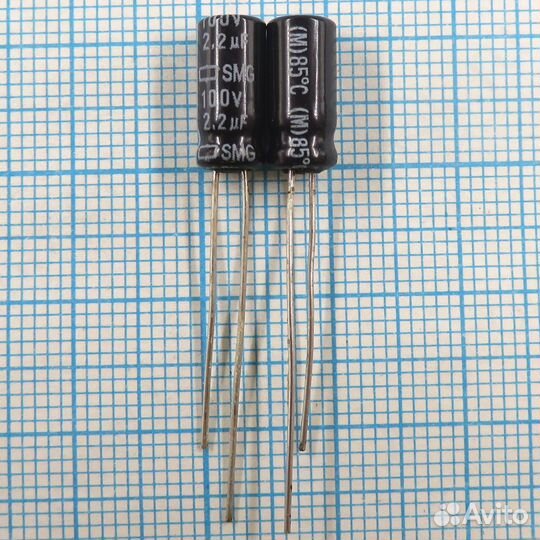 2.2uF 100v 100v2.2uF 5x11 SMG 85 - Электролитическ