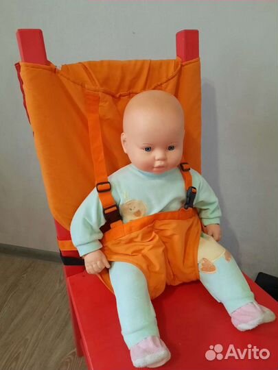 Мобильный дорожный детский стульчик тканевый