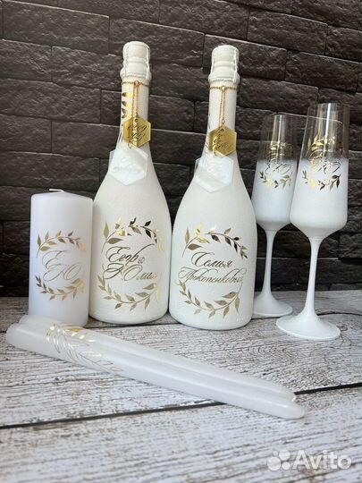 Свадебные аксессуары и бокалы