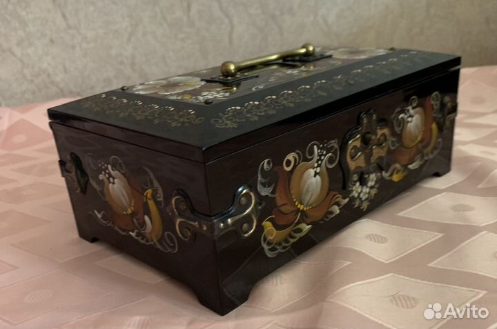 Музыкальная шкатулка СССР винтаж роспись