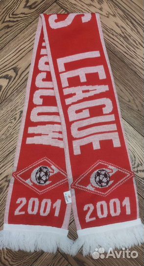 Шарф футбольный фк Спартак Москва лч 2001 г