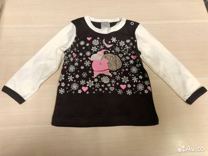 Лонгслив с Дедом Морозом детский