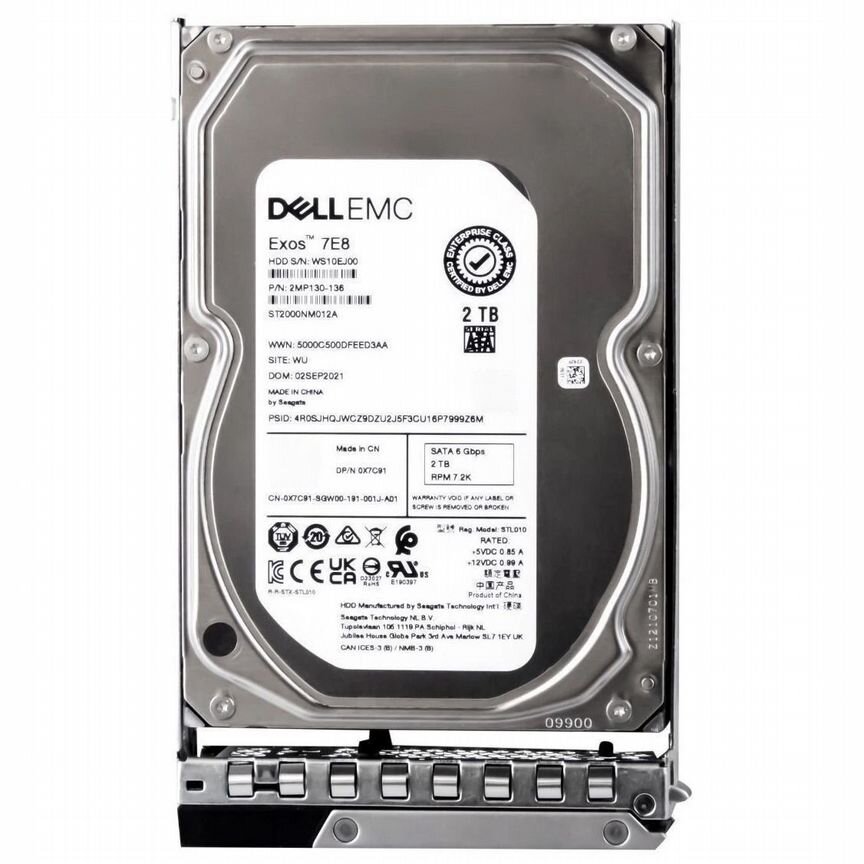[X7C91] Жесткий Диск Dell 2tb Sata3 3.5" Hdd X7c91