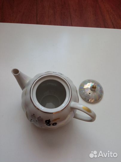 Чайник и сахарница фарфор Дулево
