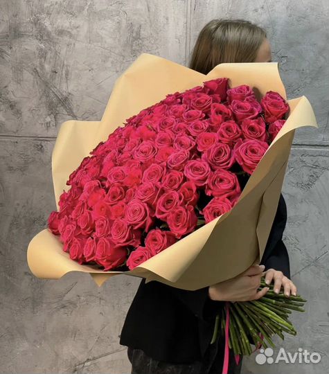 Букеты с розами 101 роза 51 25 75 роз