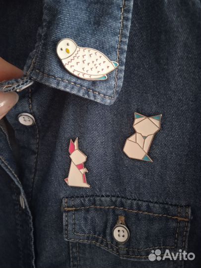 Джинсовая рубашка для девочки р 128 Ostin