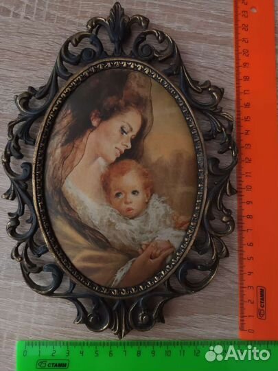 Панно настенное шёлкография. Бронза