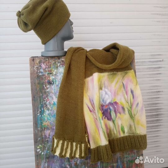 Шапка и шарф женский
