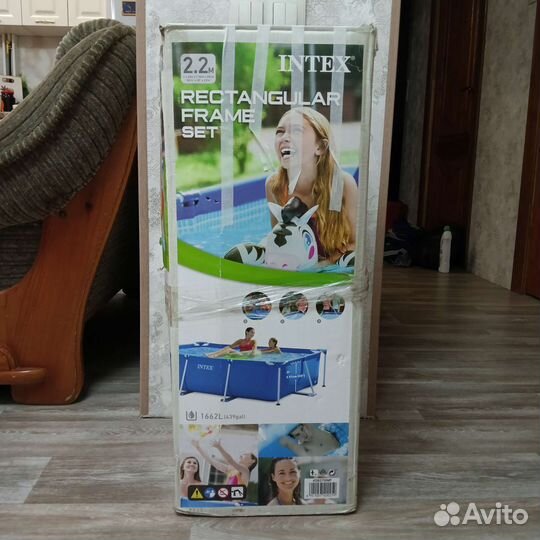 Каркасный бассейн прямоугольный бу