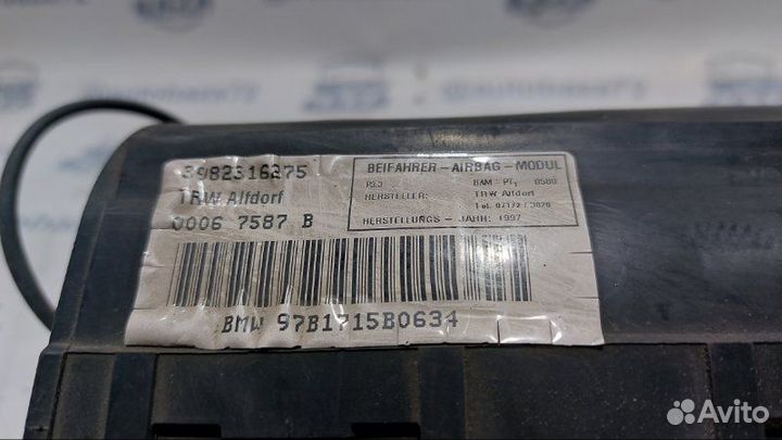Подушка безопасности пассажира передняя правая Bmw