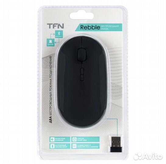 Мышь беспроводная TFN Rebble Black