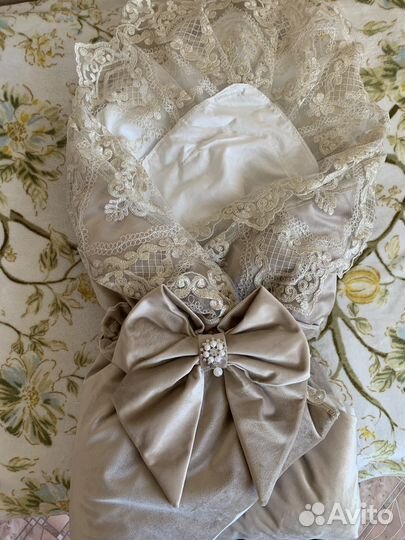 Плед на выписку весна/осень