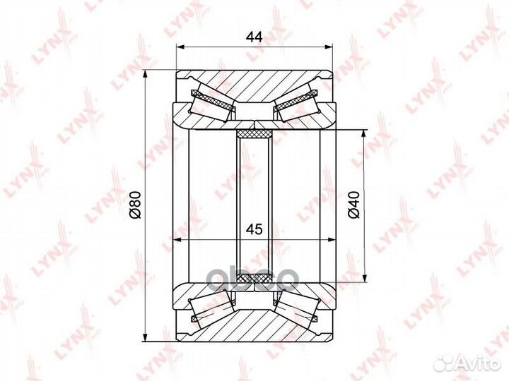 Комплект подшипника ступицы колеса зад WB15