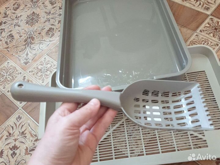 Лоток для кошек + совок новый