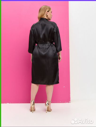 Шелковый женский халат