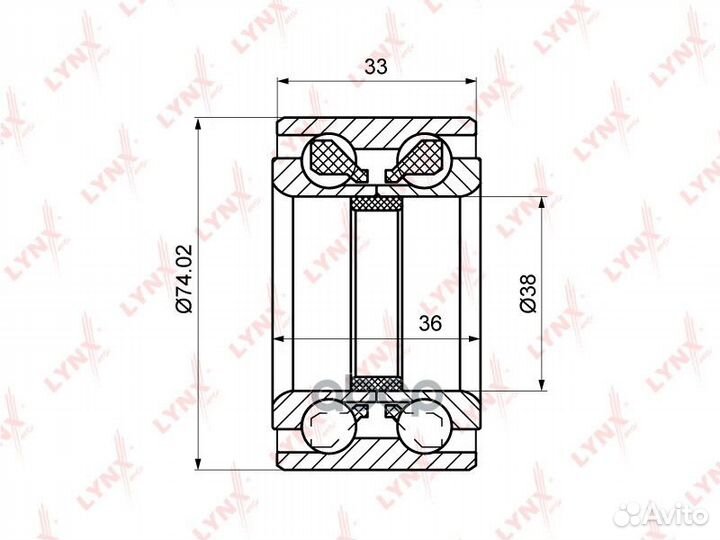 Комплект подшипника ступицы колеса перед WB