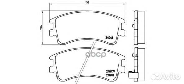 Колодки тормозные mazda 6 02с индикат.износа п