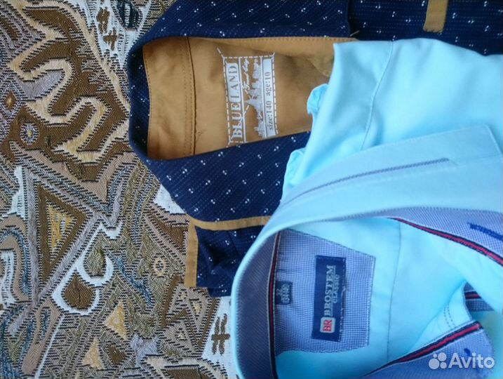 Две рубашки на мальчика, 134-140 рост