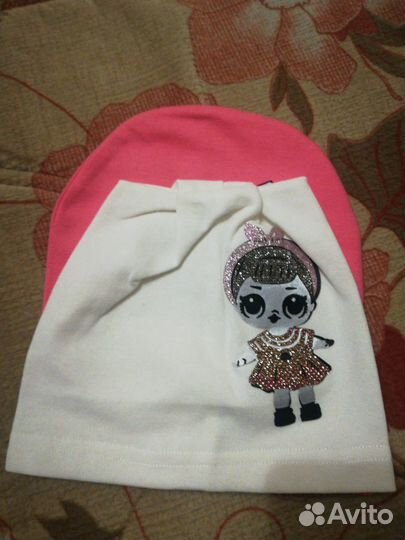 2 шапки на девочку