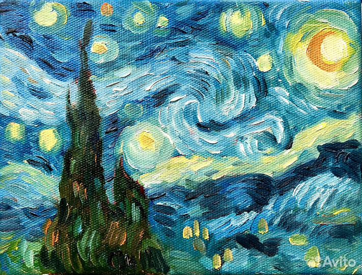 Картина маслом Звездная ночь Ваг Гог