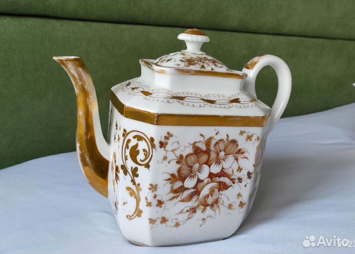 Антикварный сервиз 19 века, фарфор, Франция