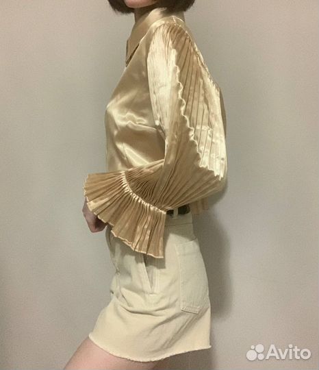 Блуза золото винтаж y2k