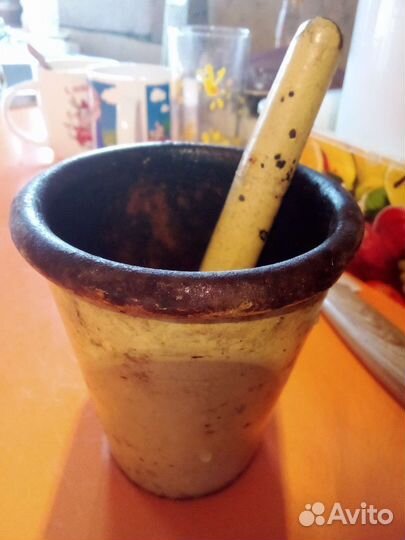 Ступка с пестиком СССР чугун