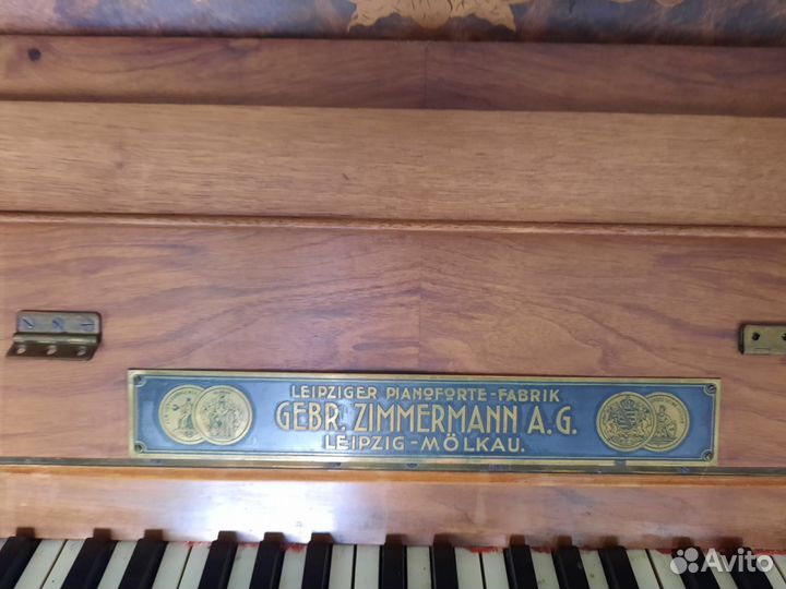 Старинное антикварное фортепиано Zimmermann